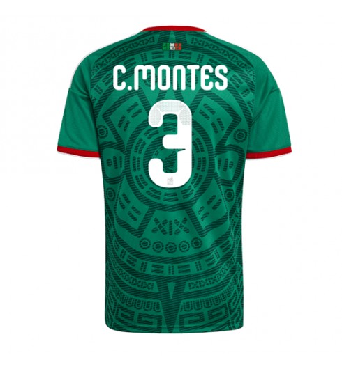 Meksiko Cesar Montes #3 Kotipaita MM-kisat 2026 Lyhythihainen Meksiko Cesar Montes #3 Kotipaita MM-kisat 2026 Lyhythihainen